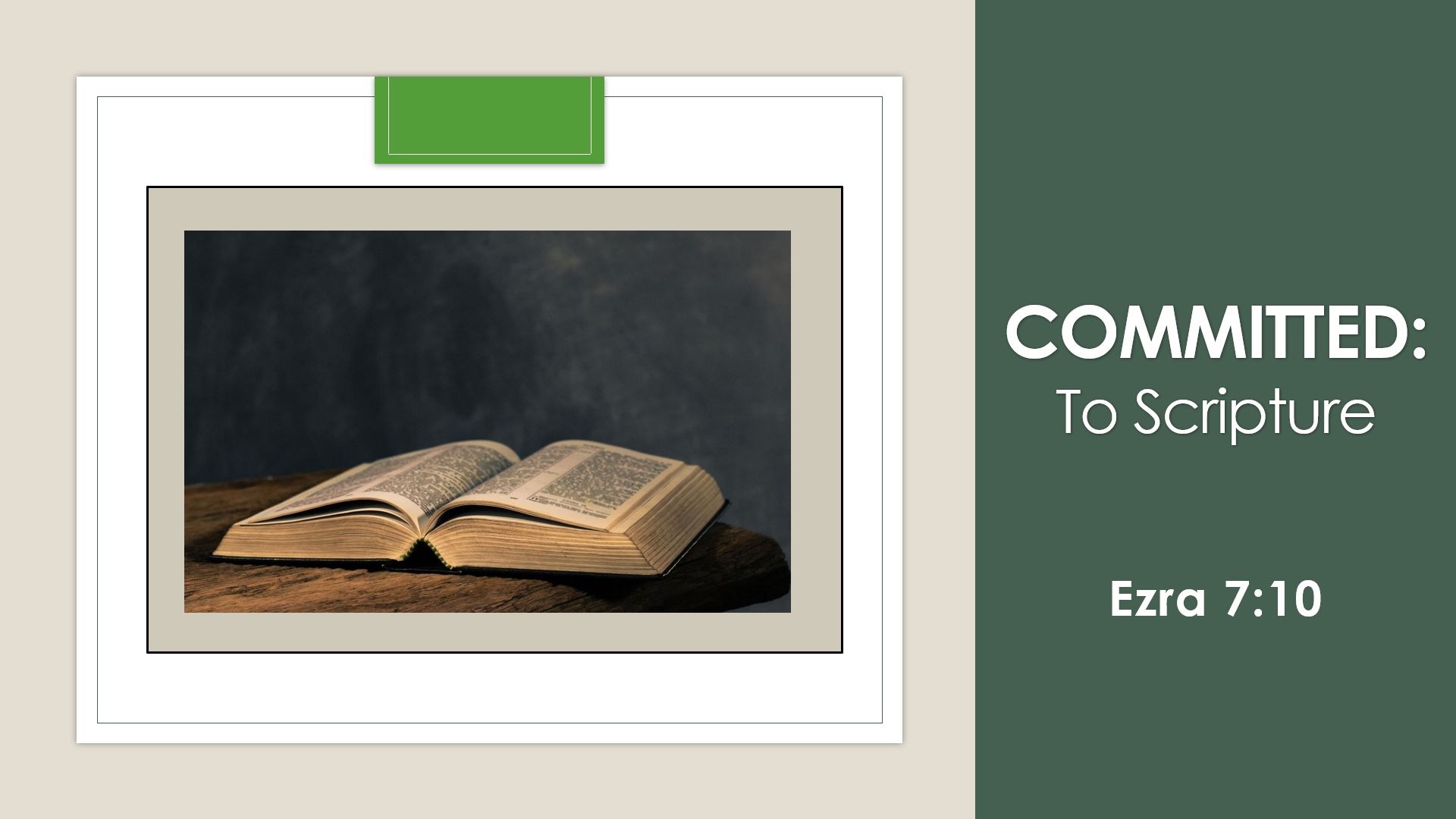 Committed To Scripture