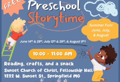 Preschool Storytime, Sunset Church of Christ, Springfield MO