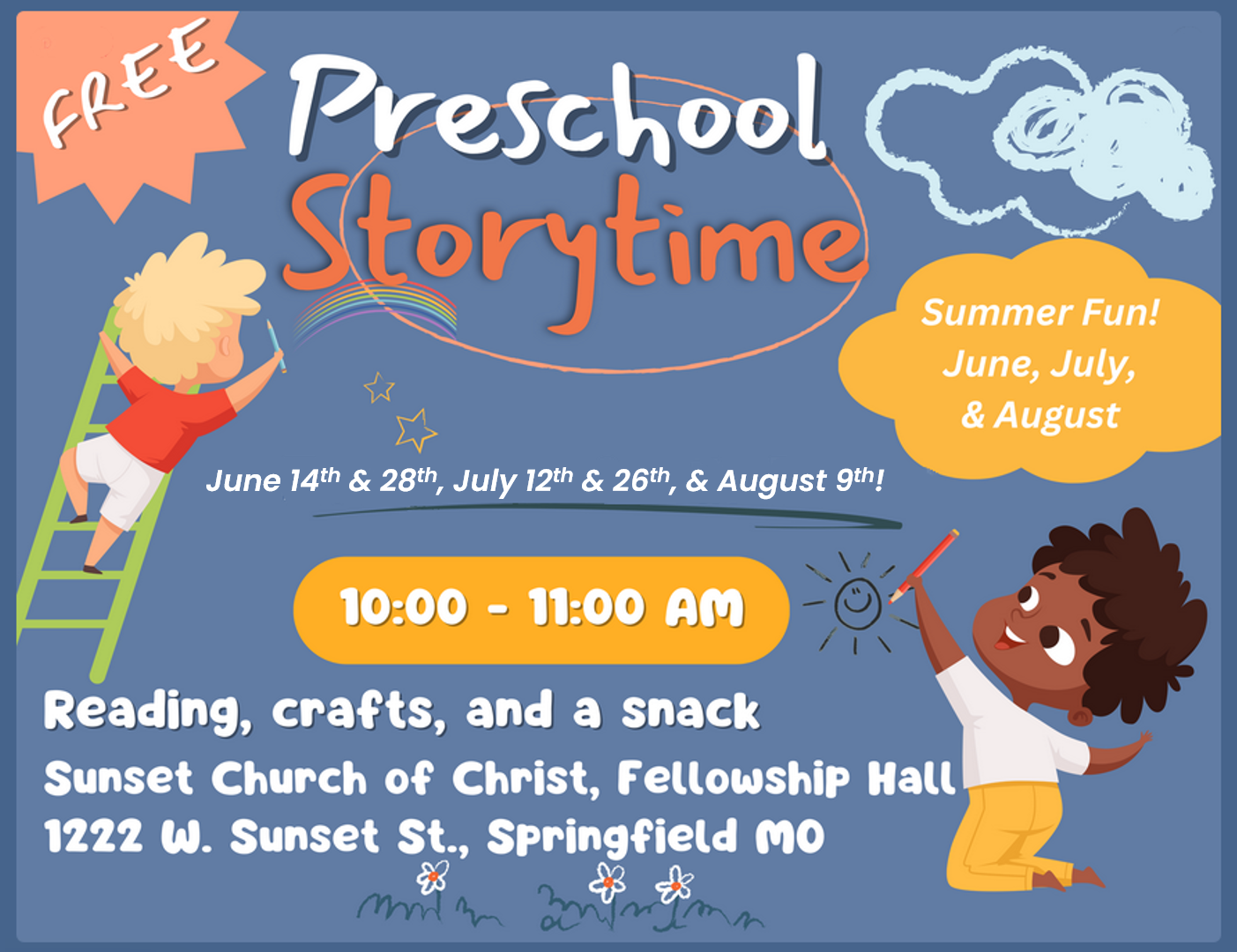 Preschool Storytime, Sunset Church of Christ, Springfield MO