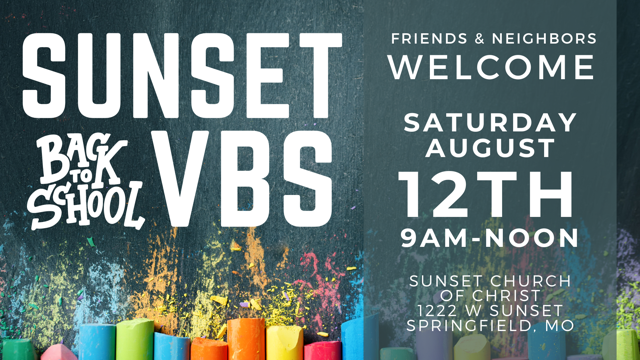 Sunset Back to School VBS
