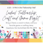 Ladies' Fellowship Craft and Game Night