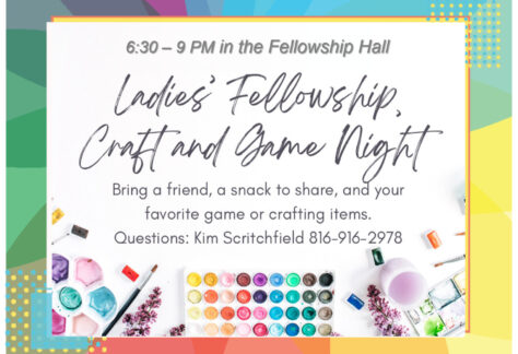 Ladies' Fellowship Craft and Game Night