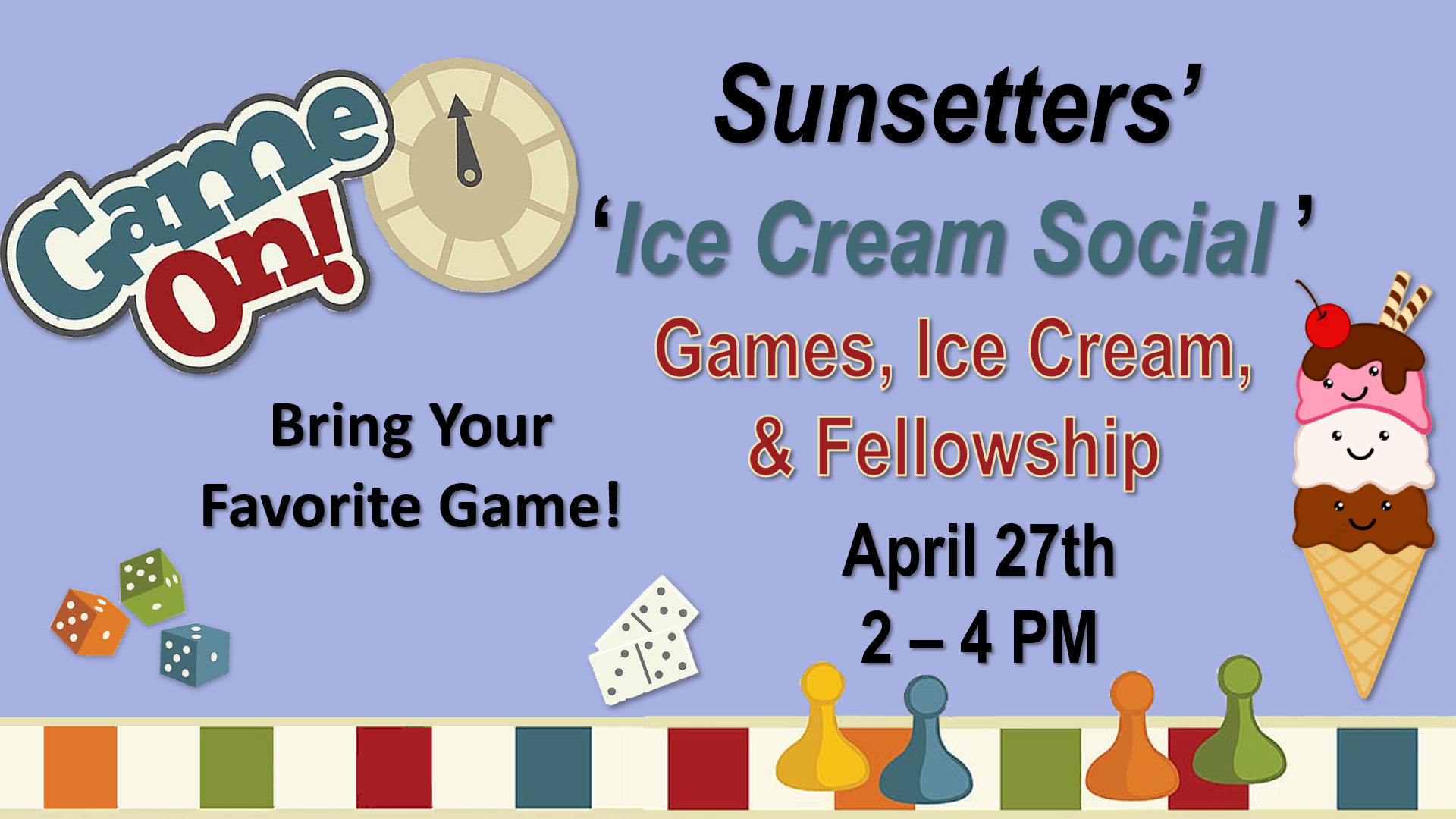 Sunsetters Ice Cream Social Game Day, Sunset Church of Christ, Springfield MO